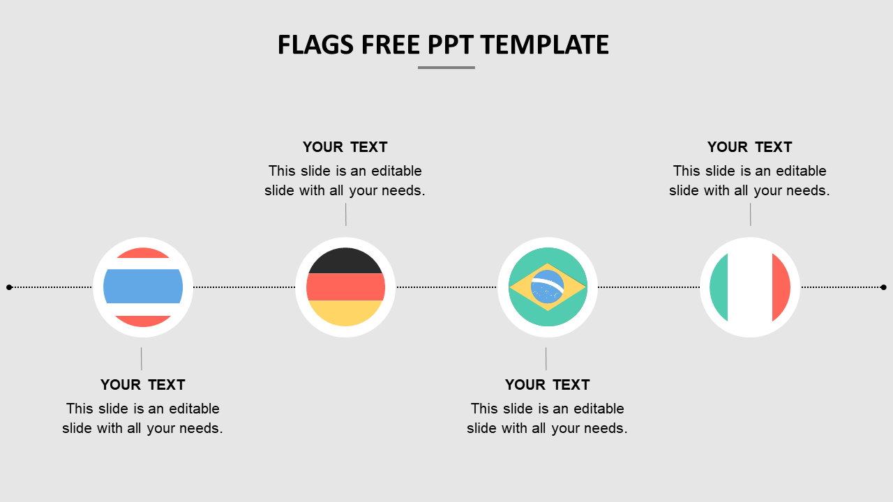 flags free ppt template